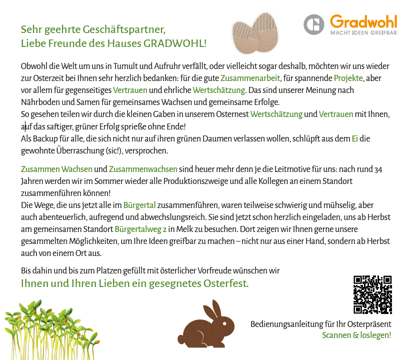 Zusammenwachsen als Motto für 2025 bei Gradwohl Displays