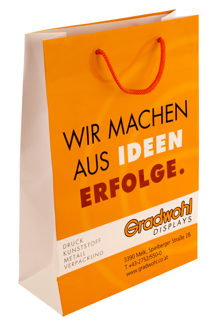Kordeltaschen aus Papier im individuellen Design